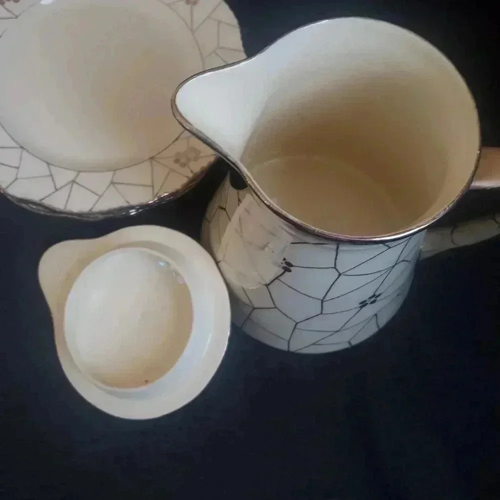 Tea Pot and Desert Plate‎ Set